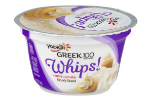 Yoplait Greek 100 Whips! Fat Free Yogurt Mousse Vanilla Cupcake