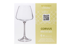 Келих д/вина Corvus 350мл 6шт Bohemia