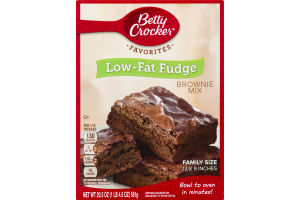 Betty Crocker 13 x 9 Family Size Brownie Mix Low-Fat Fudge