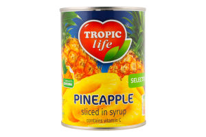 Ананас кольцами в сиропе Tropic life ж/б 540г