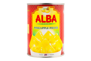 Ананаси шматочками в сиропі Alba Food з/б 580мл