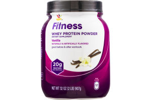 Ahold Fitness Whey Protein Powder Dietary Supplement Vanilla
