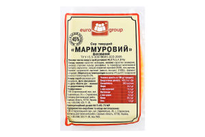 Єврогруп Сир Мармуровий 45% ваг. фас