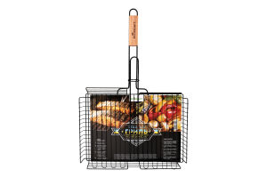 Решітка-гриль д/овочів грибів та риби чорна 30*42см EcoKraft