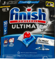 Средство для мытья посуды в посудомоечных машинах в капсулах All in 1 Ultimate Powerball Finish 30шт