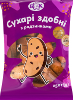 Сухарі здобні з родзинками БКК м/у 250г