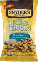 Snyder's Of Hanover 50% Less Fat Pretzel Pieces Zesty Ranch