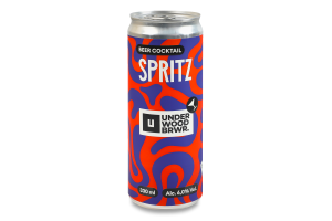 Пиво 0.33л 6% світле нефільтроване неосвітлене непастеризоване Spritz Beer cocktail Underwood Brewery з/б