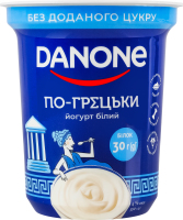 Йогурт 4% без добавленного сахара Белый По-гречески Danone ст 350г