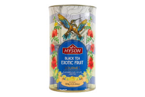 Чай чорний байховий листовий з тропічним ароматом Exotic Fruit Gourmet Hyson тубус 100г