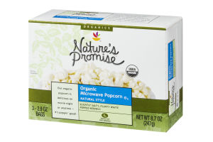 Nature's Promise Organic Microwave Popcorn Bags Natural Style - 3 CT