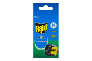 Електрофумігатор + 10 пластин ароматизованих від комарів Евкаліпт Raid 11шт