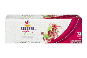Ahold Flavored Seltzer Water Raspberry & Lime - 12 CT