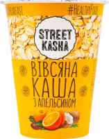 Каша швидкого приготування вівсяна з апельсином 50г стакан Стріт каша
