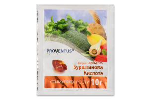 Стимулятор росту Бурштинова кислота 10г Proventus