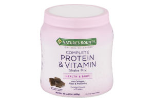 Nature's Bounty Optimal Solutions Complete Protein & Vitamin Shake Mix Decadent Chocolate