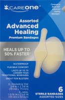 CareOne Advanced Healing Premium Bandages Assorted - 6 CT