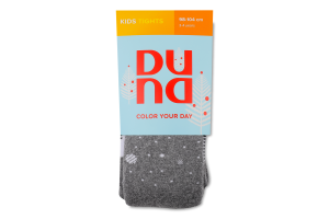 Колготки дитячі сірі махра з малюнком р.98-104 Duna