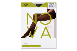 Колготки жіночі Nova Classic 20 чорний р.4