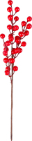 Прикраса декорат Гілка з черв ягідкам 40см 985738