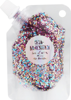 Гель-блискітки мікс для тіла, волосся, обличчя для дітей від 6років №T18942 Lukky 40мл