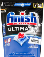 Средство для мытья посуды в посудомоечных машинах в капсулах All in 1 Ultimate Powerball Finish 80шт