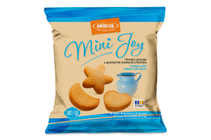 Печенье сахарное с ароматом топленого молока Mini joy Київхліб м/у 180г