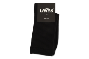Носки женские высокие Lapas №1P-230-BLK 35-37 черный