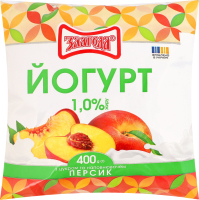 Йогурт 1% з цукром та наповнювачем Персик Злагода м/у 400г