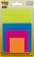 Post-it A World of Color Notes Super Sticky - 4 PK