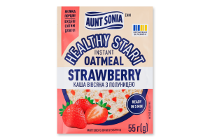 Каша овсяная мгновенного приготовления с клубникой Healthy start Aunt Sonia м/у 55г