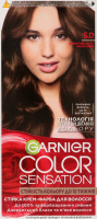 Крем-фарба для волосся стійка Color Sensation Блискучий світло-каштановий №5.0 Garnier 1шт
