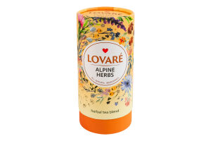 Бленд чаю трав'яного з квітковим, фруктовим і плодово-ягідним чаєм Альпійський луг Lovare тубус 80г