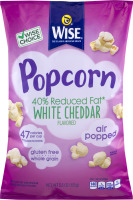 Wise Popcorn Air Popped 40% Reduced Fat White Cheddar