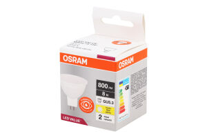 Лампа світлодіодна 8W 230V GU5.3 3000К LVMR1675 Осрам