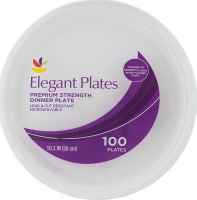 Ahold Elegant Plates Premium Strength Dinner Plate 10.3 IN - 100 CT