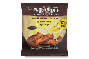 Гренки ржаные жареные со вкусом горчицы Мачо м/у 110г