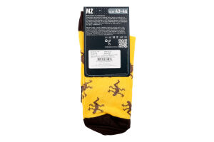 Шкарпетки чоловічі Ящірки жовті класичні р.43-46 Siela