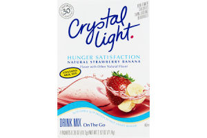 Crystal Light Natural Strawberry Banana Hunger Satisfaction Drink Mix On The Go- 7 CT