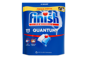 Средство для мытья посуды в посудомоечных машинах Quantum Powerball Finish 111шт