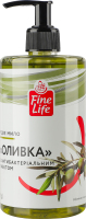Мыло жидкое с антибактериальным эффектом Оливка Fine Life 500г