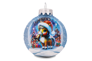 Прикраса ялинк Кристон Куля Символ року скло 65мм