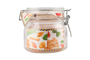 Банка зі скляною кришкою 500мл №8.39-С100-500 Econ round Uniglass 1шт