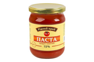 Продукт томатний 15% пастеризований Паста Рідний край с/б 485г