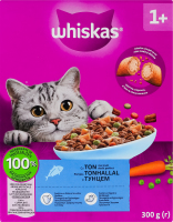 Корм сухой полнорационный для котов с тунцом Whiskas к/у 300г