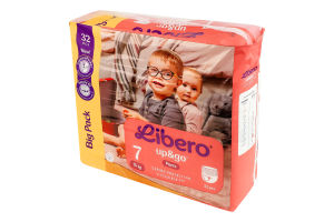 Трусики-подгузники для детей от 17кг 7 Up&Go Libero 32шт