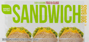 Smart Sense Sandwich Bags - 300 CT