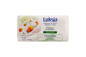 Крем-мыло туалетное твердое Ромашка и витамин Е Luksja 90г