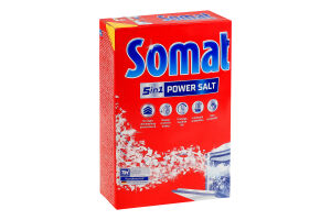 Соль для посудомоечных машин регенерационная 5в1 Power salt Somat 1.5кг