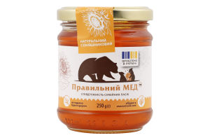 Мед Подсолнечный Правильний мед с/б 250г